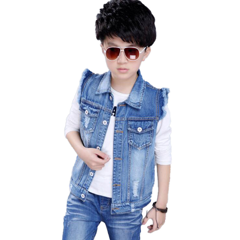 Yauamdb Dječji prsluk Proljeće Jesen 5-14 g Gornja odjeća za dječake Pamučna dječja gornja odjeća Ležerni prsluci bez rukava Y41