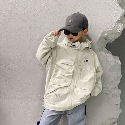 Veliki proljetni kaputi za dječake, tinejdžere, ležerna trenirka s kapuljačom za van, za djecu 5-14 godina Zgodna dječja jakna s vjetrovkom