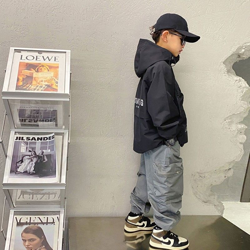 Veliki proljetni kaputi za dječake, tinejdžere, ležerna trenirka s kapuljačom za van, za djecu 5-14 godina Zgodna dječja jakna s vjetrovkom