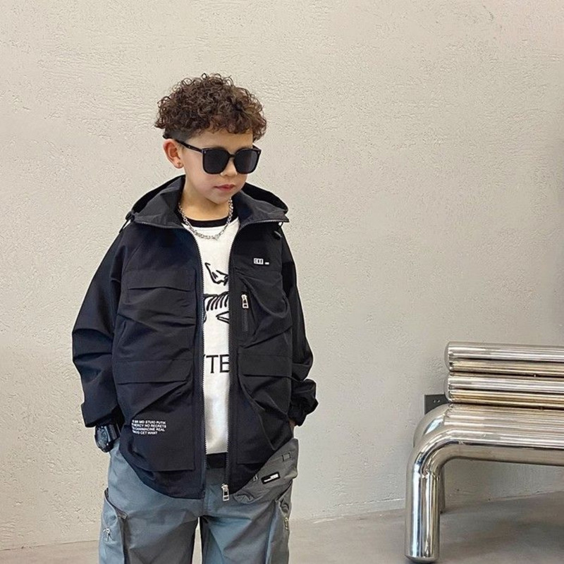 Veliki proljetni kaputi za dječake, tinejdžere, ležerna trenirka s kapuljačom za van, za djecu 5-14 godina Zgodna dječja jakna s vjetrovkom