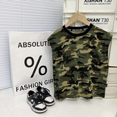 Mellény Felsők Pólók Ujjatlan O-nyakú gallér Pulóver Pamut Puha Kényelmes Hűvös Átlátszó és Légáteresztő 2023 Gyermek fiúk