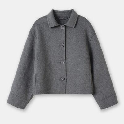 2023 Jachetă cu două fețe din amestec de lână, versatilă, de la începutul toamnei