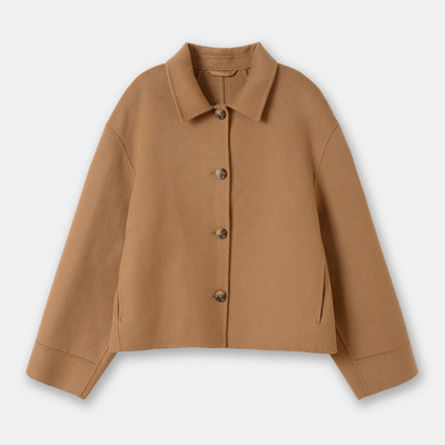 2023 Jachetă cu două fețe din amestec de lână, versatilă, de la începutul toamnei