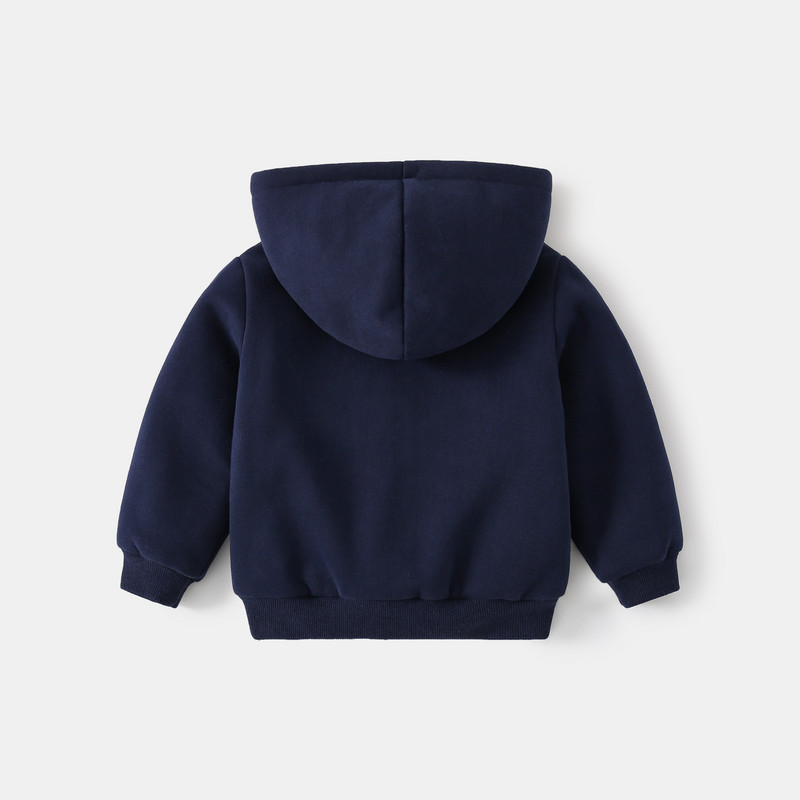 Flis kaput s kapuljačom za dječake jesen/zima 2023. s uzorkom crtanih dinosaura, pogodan za dječake od 3-8 godina