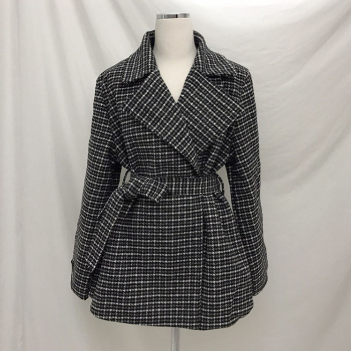 Karirane mješavine Ženski pojas Korejski stil Chic Trendy Popularna moda za slobodno vrijeme Debeli Zimski Topli Ulzzang Elegantni Sveučilišni