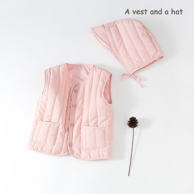 Moda pentru bebelusi baieti fetita iarna pentru copii mici vesta din bumbac capitonat coreean imbracaminte exterioara pentru copii vesta de culoare solida pentru adolescenti jachete vesta pentru 0-5 ani