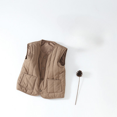 Bebeluși Fetițe Băieți Vestă caldă Stil coreean Îngroșa Toamna Iarnă Îmbrăcăminte vestă Vestă Haine pentru copii mici Jachete din bumbac