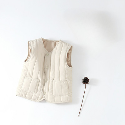 Bebeluși Fetițe Băieți Vestă caldă Stil coreean Îngroșa Toamna Iarnă Îmbrăcăminte vestă Vestă Haine pentru copii mici Jachete din bumbac