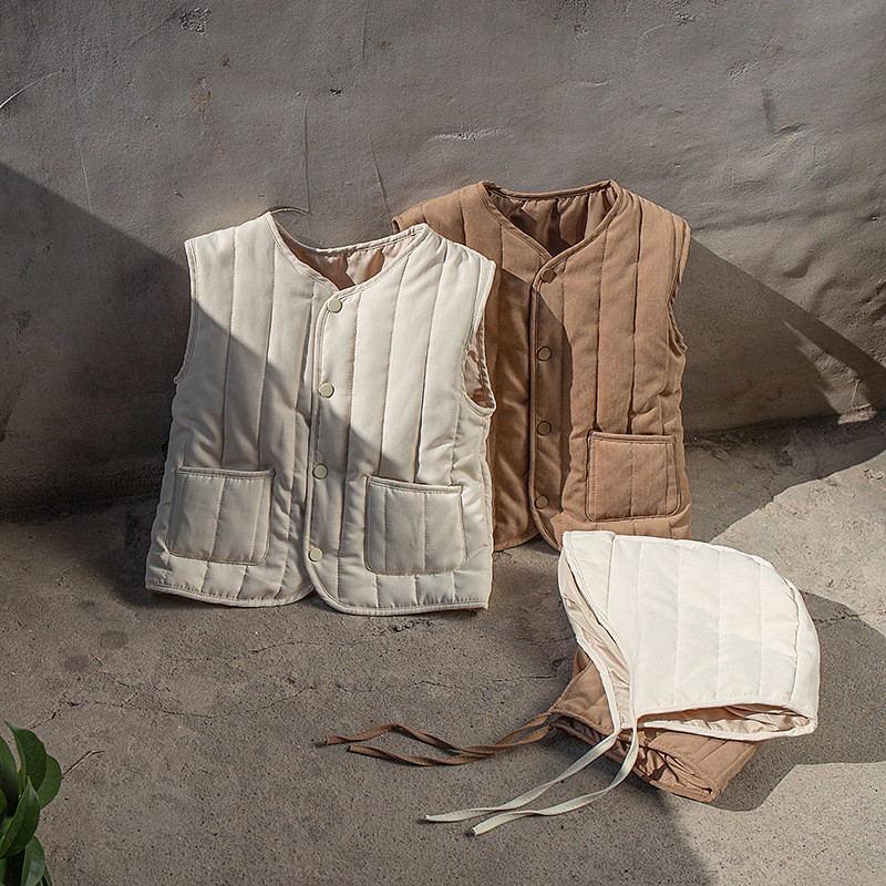 Bebeluși Fetițe Băieți Vestă caldă Stil coreean Îngroșa Toamna Iarnă Îmbrăcăminte vestă Vestă Haine pentru copii mici Jachete din bumbac