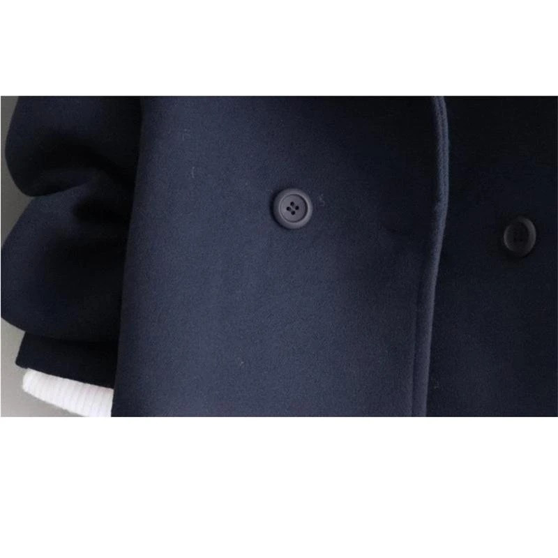 2023, noua haină de lână, toamnă iarnă, pentru femei, scurtă, subțire, la modă, la două piept, la guler, cardigan, jachetă de lână, îmbrăcăminte exterioară pentru femei