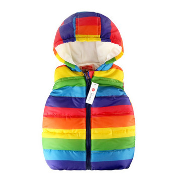 COOTELILI Цветни детски жилетки за момчета Детско топло поларено яке с качулка Бебешки дрехи за момичета Връхни дрехи Палта Якета с качулка