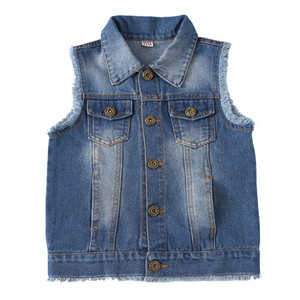 DIMUSi Djeca Dječji traper pamučni prsluk Ležerni prsluci za dječake Poderani prsluk bez rukava Majice za bebe dječake Traperice Jakne Odjeća