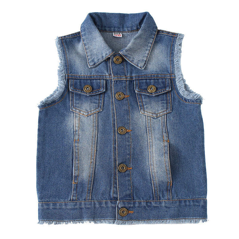 DIMUSi Djeca Dječji traper pamučni prsluk Ležerni prsluci za dječake Poderani prsluk bez rukava Majice za bebe dječake Traperice Jakne Odjeća