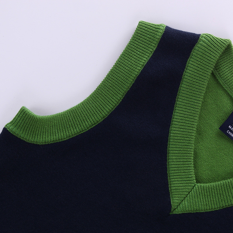 Proljeće jesen 100% pamuk kardigan, pulover s V izrezom, prsluk za dječake, dječji prsluk Zimski džemperi za školske dječake za 3-7 godina