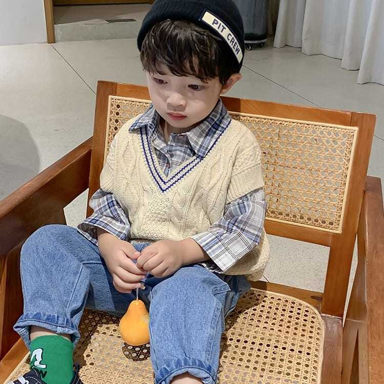 jesen i zima Prsluk Odjeća za dječaka Vanjska odjeća Prsluk dječja odjeća Pamuk Dječja odjeća Dječji pleteni prsluk