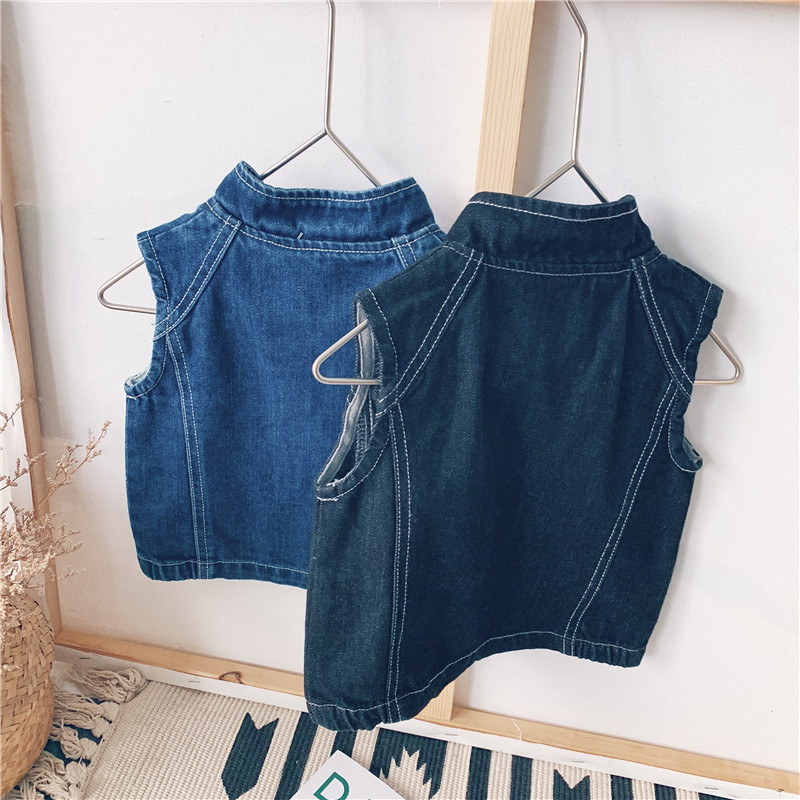 1-9Y, dječji jeans prsluci, proljeće, jesen, dječaci, jeans jakna, traper gornja odjeća, ležerne majice za dječake RT606