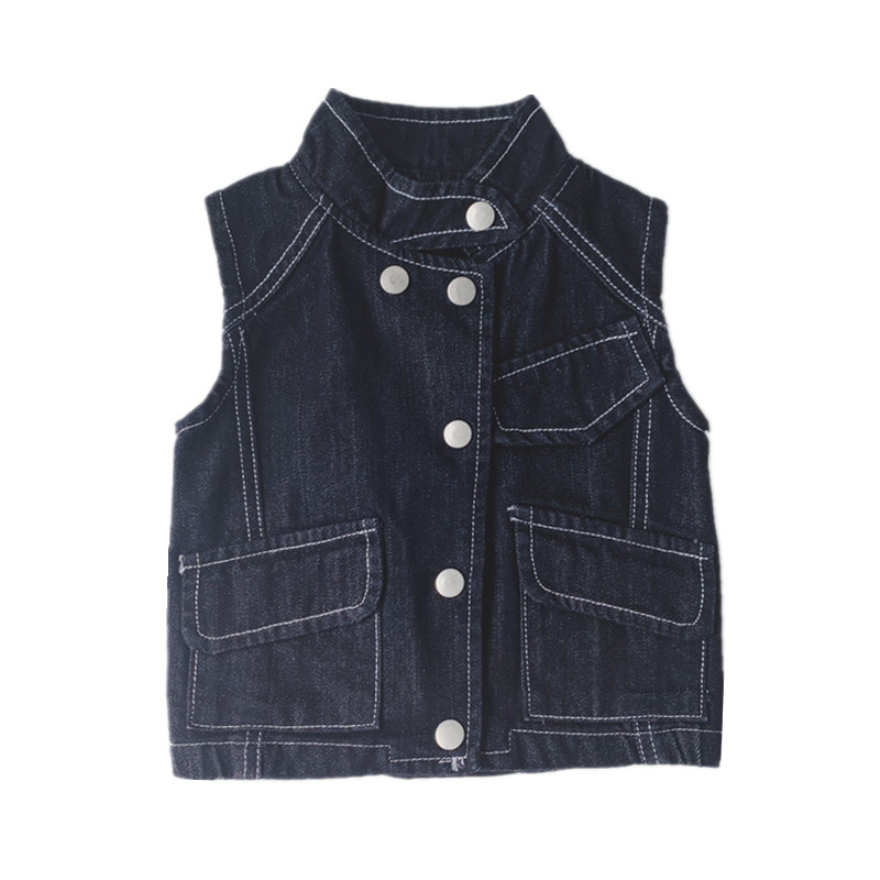 1-9Y, dječji jeans prsluci, proljeće, jesen, dječaci, jeans jakna, traper gornja odjeća, ležerne majice za dječake RT606