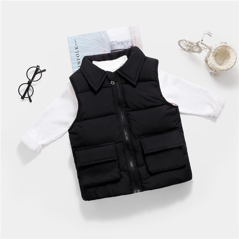 Iarna Copii Veste Mantoane 2-8 ani Veste calduroase pentru baieti Fete Jacheta Manta Bumbac Imbracaminte exterioara TZ420