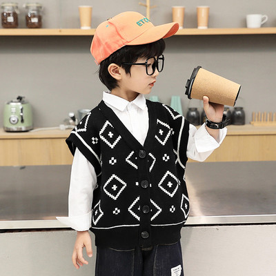 Vestă Vestă Copii Primăvară Toamnă Cardigan ocazional Băieți Îmbrăcăminte exterioară Copii mici Palton fără mâneci
