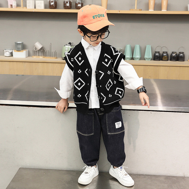 Vestă Vestă Copii Primăvară Toamnă Cardigan ocazional Băieți Îmbrăcăminte exterioară Copii mici Palton fără mâneci
