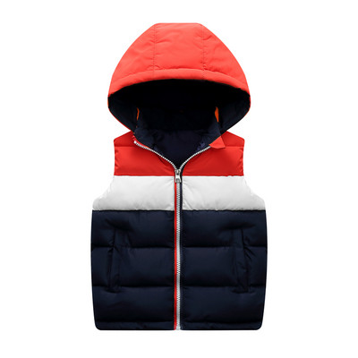 Prsluk za dojenčad Gornja odjeća za djecu Zimski kaputi Dječja odjeća Topli pamučni prsluk s kapuljačom za dječake i djevojčice za dob od 3-8 godina