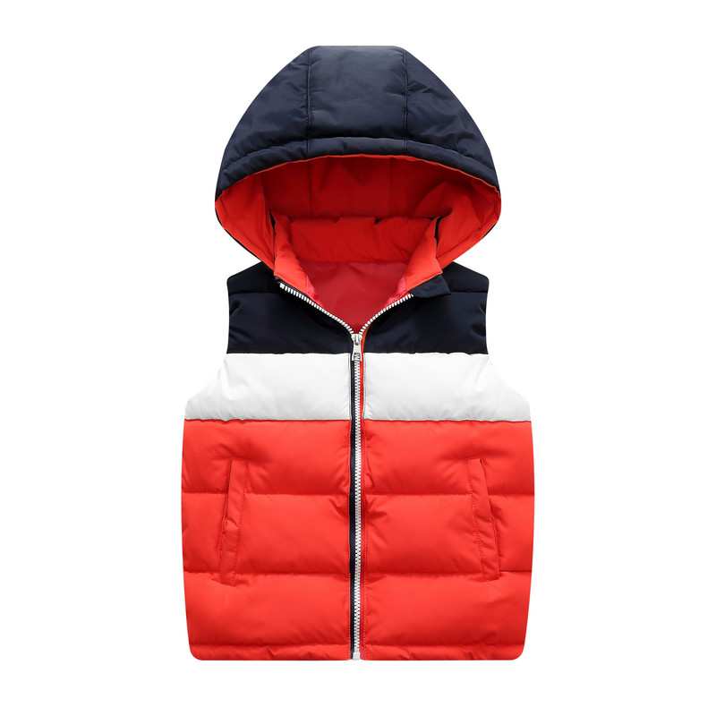 Prsluk za dojenčad Gornja odjeća za djecu Zimski kaputi Dječja odjeća Topli pamučni prsluk s kapuljačom za dječake i djevojčice za dob od 3-8 godina