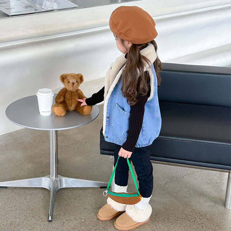 Dječji traper prsluk 2023 Novi prsluci za djevojčice Jesen Zima Gornja odjeća Jakna Plišani topli prsluk za bebe CH129