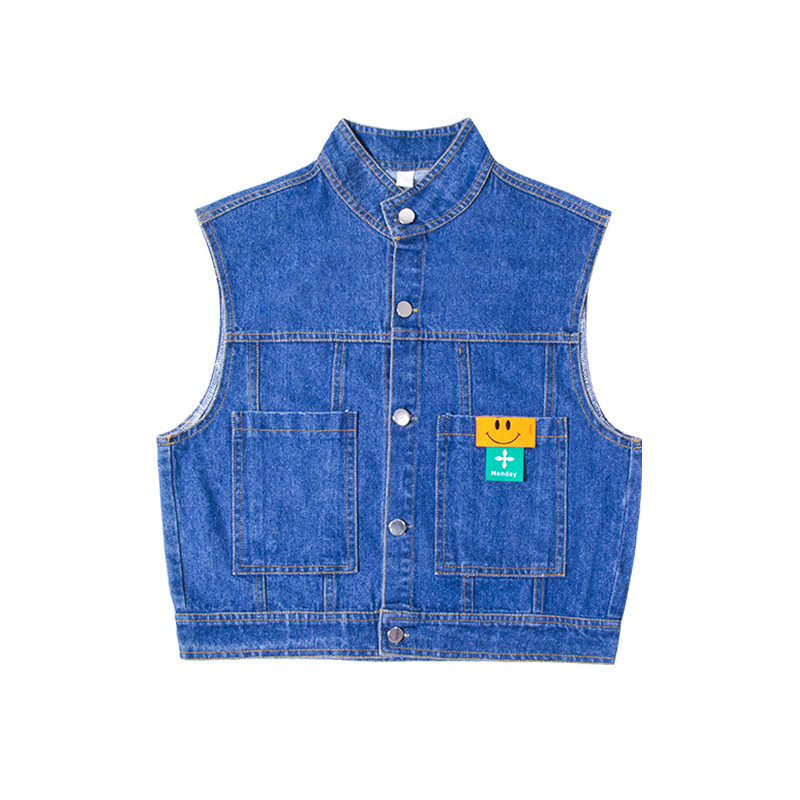 Vestă de blugi pentru băieți mari Îmbrăcăminte pentru copii, primăvară, toamnă, blugi ocazional, jachetă fără mâneci, îmbrăcăminte exterioară pentru copii, topuri pentru copii, haine pentru copii