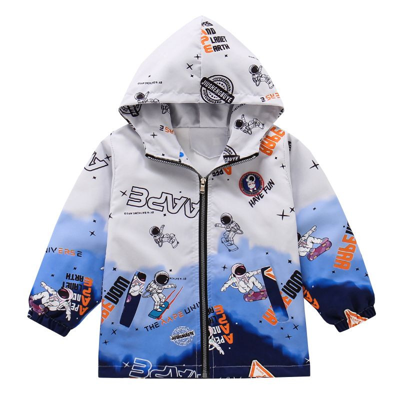 2023. gada bērnu virsdrēbes, bērnu sporta karikatūras apdrukas jakas Divstāvu ūdensnecaurlaidīgas, vēja necaurlaidīgas zēnu jakas 5–15 gadiem 2 krāsās