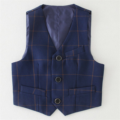 Crno plavi prsluk za dječake Karirano jednobojno dječje majice proljeće jesen Dječja odjeća za dječake Tinejdžeri 4 5 6 7 8 9 10 11 12 13 14 15 16 17 18 godina