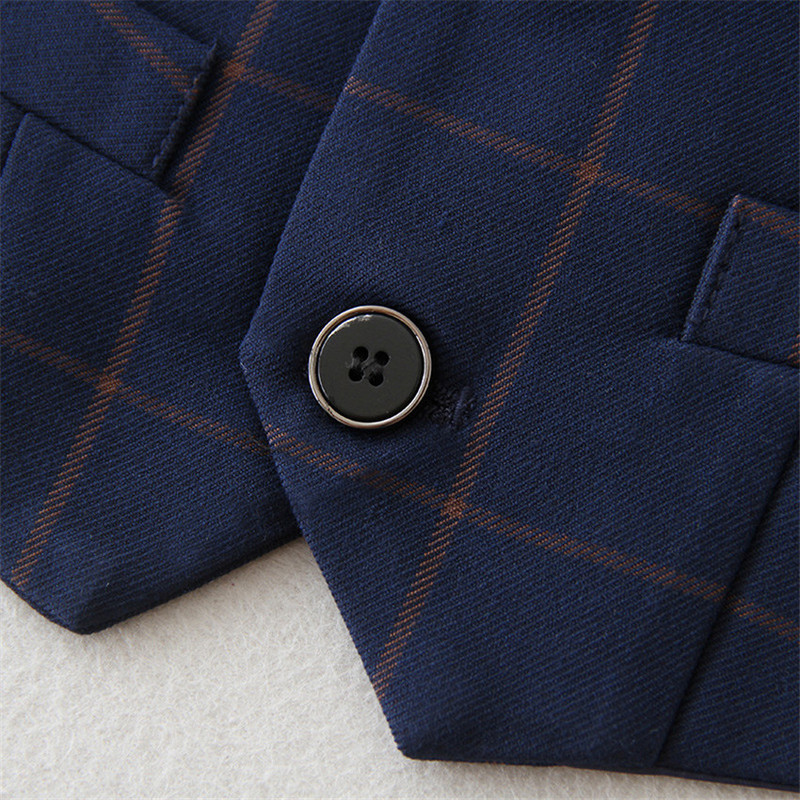 Crno plavi prsluk za dječake Karirano jednobojno dječje majice proljeće jesen Dječja odjeća za dječake Tinejdžeri 4 5 6 7 8 9 10 11 12 13 14 15 16 17 18 godina