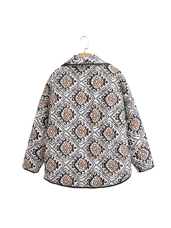 Imprimată la modă pentru femei din bumbac, cu buzunare, mâneci lungi, cardiganuri supradimensionate pentru femei, vintage, cardigan de vacanță pentru femei 2023