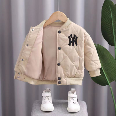 Dječja gornja odjeća za dječake Jesen i zima Nova dječja odjeća Bejzbol jakna Dječja pamučna štipaljka Deblja odjeća za dječake Top