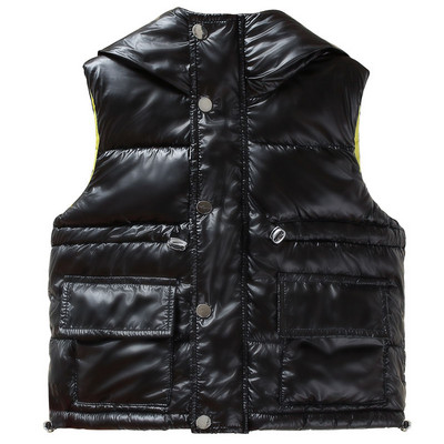 3-8Y ziemas silta bezpiedurkņu jaka bērniem jaka bieza veste ar kapuci zēniem meitenēm meitenēm bērnu veste mētelis TZ661