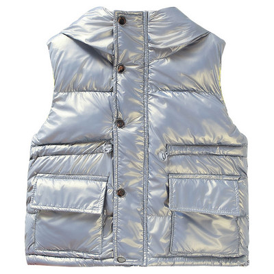 3-8Y ziemas silta bezpiedurkņu jaka bērniem jaka bieza veste ar kapuci zēniem meitenēm meitenēm bērnu veste mētelis TZ661