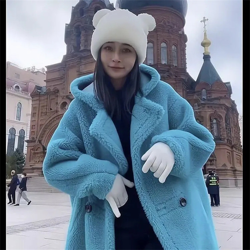 2023 Blana cu ursuleț de pluș Noua versiune coreeană Simplu Navetă Tendință la modă Versatil Casual Slim Fit Show Stil zvelt și leneș