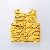 Žuta puhasta jakna za dječake Dječji zimski prsluk za malu djecu Termo prsluci za djevojčice Dječja odjeća s uzorkom slatke patke