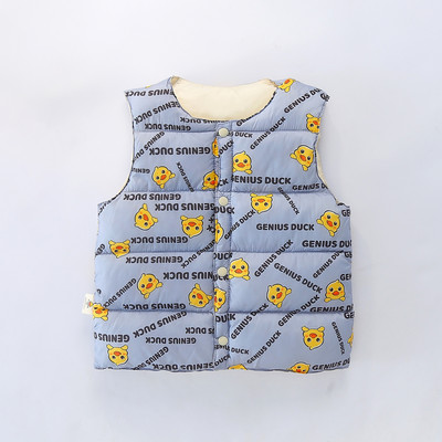 Žuta puhasta jakna za dječake Dječji zimski prsluk za malu djecu Termo prsluci za djevojčice Dječja odjeća s uzorkom slatke patke