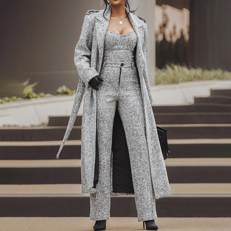 Femei Keep Warm Fashion POLO cu mânecă lungă Manecă lungă Toamnă și iarnă Temperament nou Naveta Elegante din pluș Paltoane de lână pentru femei