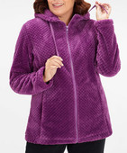 FASHIONSPARK Ženska Teddy Sherpa jakna s kapuljačom na rever i puni patentni zatvarač Puni kratki flis Sweatshirt Meka topla zimska gornja odjeća s džepovima