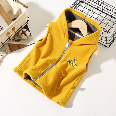 Noi pentru copii de iarnă îmbrăcăminte exterioară caldă veste fără mâneci cu glugă jachete de desene animate vestă pentru copii pentru băieți fată fleece polar vestă pentru copii