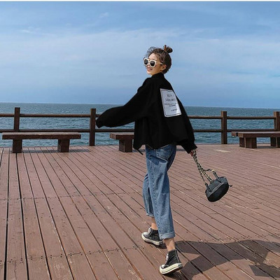 Ženske osnovne jakne Tanke za zaštitu od sunca Ženska vanjska odjeća Samostojeći ovratnik Cool Street-wear Oversize Ulzzang Šarene Ležerne Chic Slatke