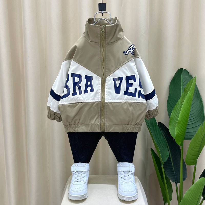 2023 m. pavasario rudens striukės berniukams Paltas Bomber Striukė Žalia berniukiška vėjo striukė mergaitei vaikiška striukė vaikams.