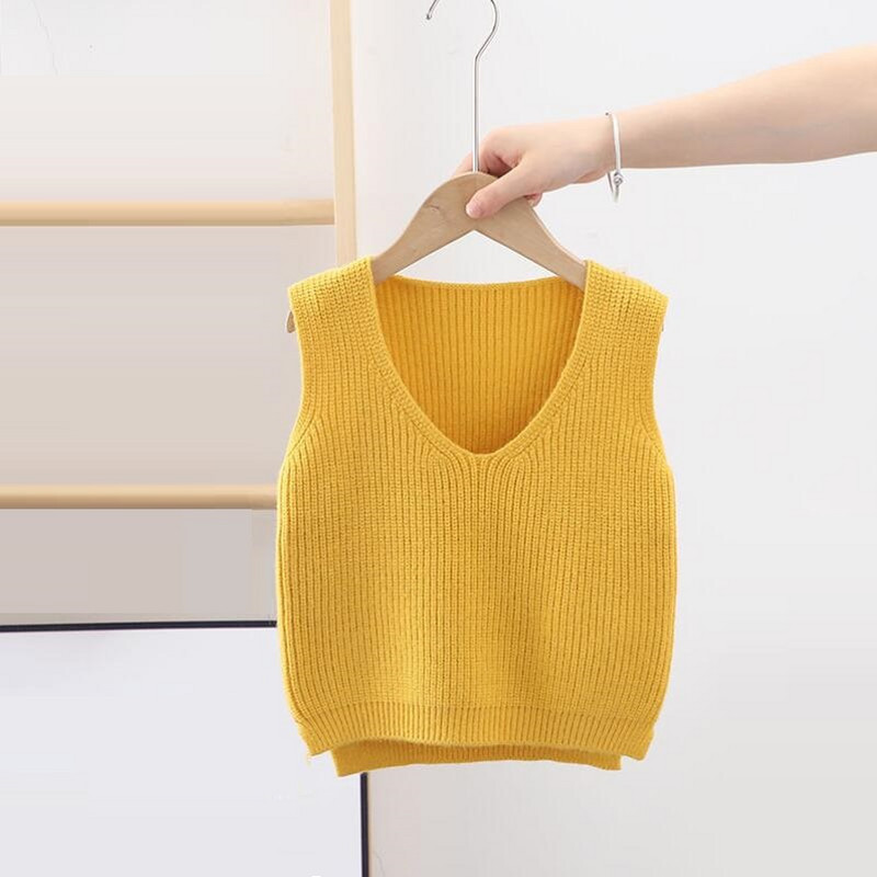 Prsluci za bebe Odjeća za malu djecu Školski prsluk za djevojčice Dječji prsluk Pleteni pulover Džemper bez rukava Dječji prsluk za dječake Djevojčice