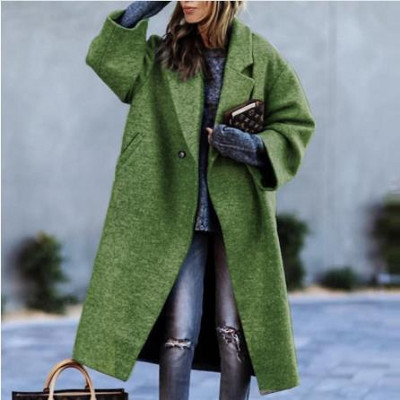 Palton de lână pentru damă 2022, toamnă iarnă, jachete pentru doamne, guler răsturnat, amestecuri calde, pardesi, haine la modă, elegante