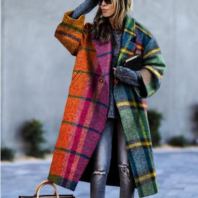 Palton de lână pentru damă 2022, toamnă iarnă, jachete pentru doamne, guler răsturnat, amestecuri calde, pardesi, haine la modă, elegante