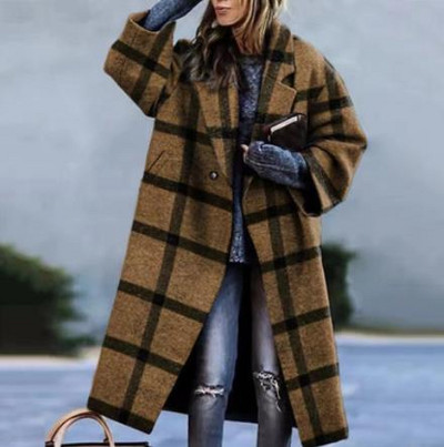 Palton de lână pentru damă 2022, toamnă iarnă, jachete pentru doamne, guler răsturnat, amestecuri calde, pardesi, haine la modă, elegante