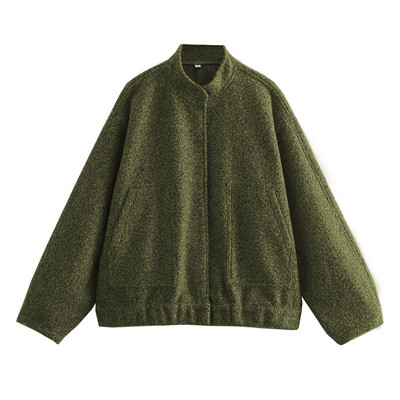 Jachete de damă cu nasturi bomber 2023 primăvară iarnă nou haină gri cu mânecă lungă damă caldă cu buzunare îmbrăcăminte exterioară jachete