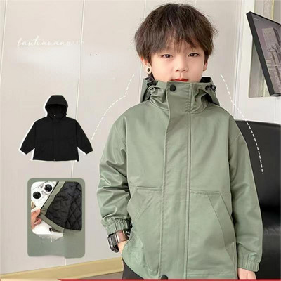 Modna dječja odjeća za dječake 2023. Ulični kaput s kapuljačom, duga korejska ležerna jesensko-proljetna jakna, vjetrovka G23