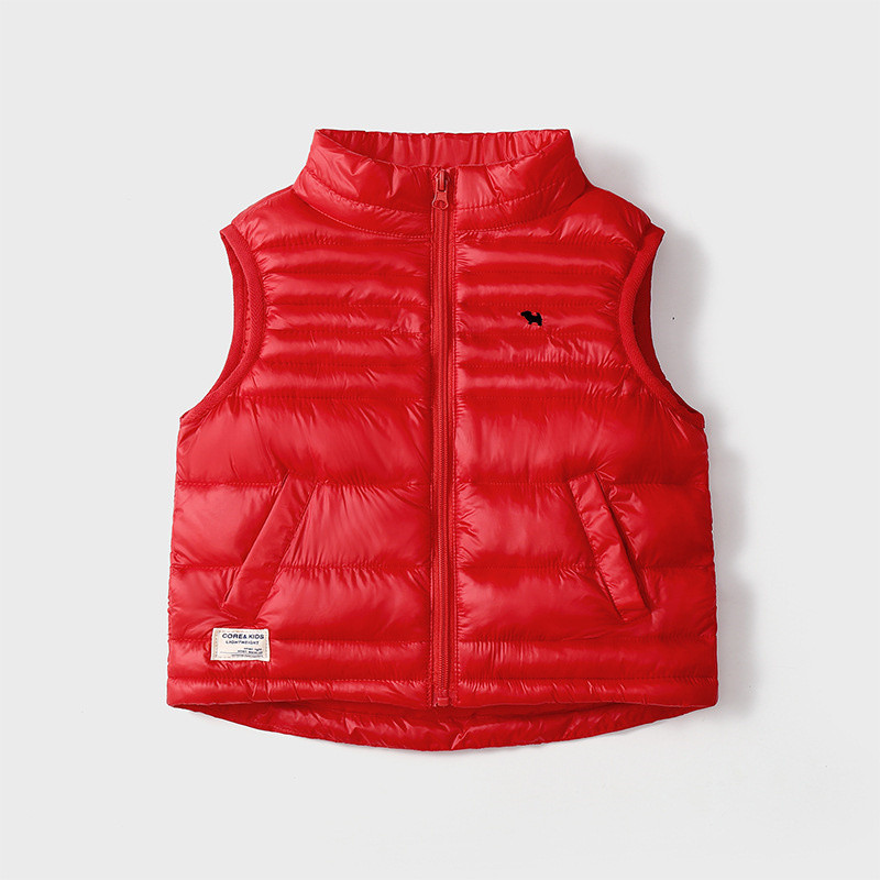 2023 noi băieți la modă veste calde jachete copii îmbrăcăminte toamnă iarnă băieți solid fermoar jos veste paltoane copii vestă bumbac